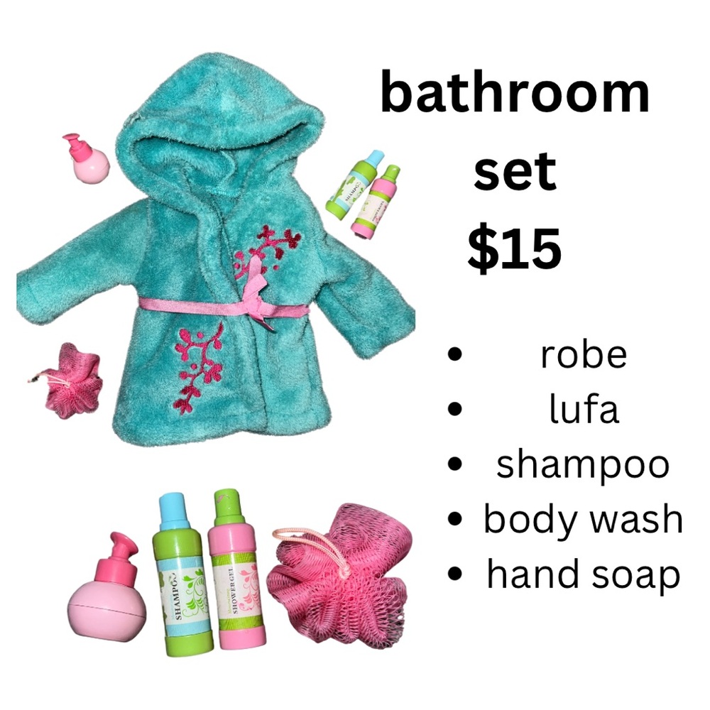 American girl doll bathroom set